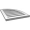Ekena Millwork Quarter Round Top Right Surface Mount PVC Gable Vent w/ 2"W x 2"P Brickmould Sill Frame, 18"W x 24"H GVPQR18X2403SF - alternate 5